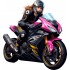 Sticker decorativ, Motocicleta, Negru, 65 cm, 1336STK-1