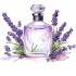 Sticker decorativ, Parfum din Lavanda, Mov, 68 cm, 1339STK-9