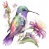 Sticker decorativ, Pasarea Colibri, Multicolor, 62 cm, 1271STK-2