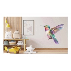 Sticker decorativ, Pasarea Colibri, Multicolor, 70 cm, 1271STK-1