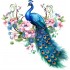 Sticker decorativ, Paun, Albastru, 61 cm, 1345STK-3