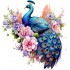 Sticker decorativ, Paun, Multicolor, 64 cm, 1345STK-2