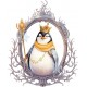 Sticker decorativ, Pinguin Rege, Alb, 73 cm, 1277STK-3