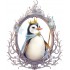 Sticker decorativ, Pinguin Rege, Alb, 73 cm, 1277STK-4