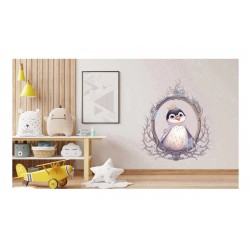 Sticker decorativ, Pinguin Rege, Alb, 74 cm, 1277STK-1
