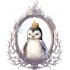 Sticker decorativ, Pinguin Rege, Alb, 74 cm, 1277STK-2