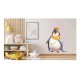 Sticker decorativ, Pinguin Rege, Alb, 76 cm, 1277STK-5
