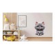 Sticker decorativ, Pisica, Gri, 73 cm, 1220STK Sticker decorativ, Pisica, Gri, 73 cm, 1220STK