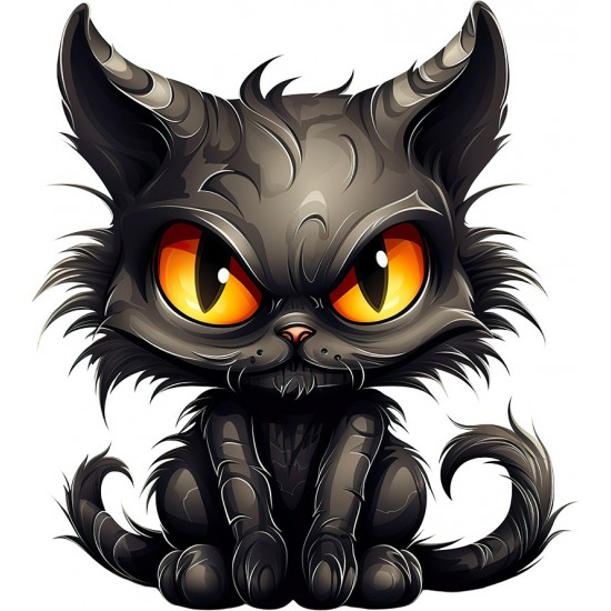 Sticker decorativ, Pisica, Negru, 1366STK-3 Sticker decorativ, Pisica, Negru, 1366STK-3