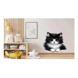 Sticker decorativ, Pisica, Negru, 65 cm, 1229STK Sticker decorativ, Pisica, Negru, 65 cm, 1229STK
