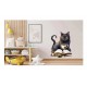 Sticker decorativ, Pisica, Negru, 77 cm, 1258STK-4 Sticker decorativ, Pisica, Negru, 77 cm, 1258STK-4