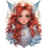 Sticker decorativ, Printesa, Rosu, 1374STK-7