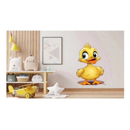 Sticker decorativ, Ratusca, Galben, 90 cm, 1293STK-3