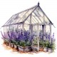 Sticker decorativ, Sera de Lavanda, Mov, 63 cm, 1361STK-1
