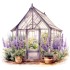 Sticker decorativ, Sera de Lavanda, Mov, 65 cm, 1361STK-2