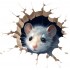 Sticker decorativ, Soarece, Gri, 1375STK-4