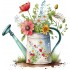 Sticker decorativ, Stropitoare cu Flori, Multicolor, 62 cm, 1261STK-10