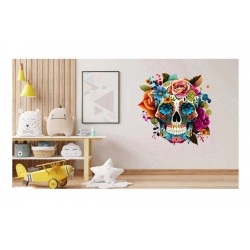 Sticker decorativ, Sugar Skull, Multicolor, 64 cm, 1201STK-3