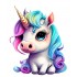 Sticker decorativ, Unicorn, Alb, 75 cm, 1202STK-2