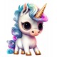 Sticker decorativ, Unicorn, Albastru, 75 cm, 1202STK-1 Sticker decorativ, Unicorn, Albastru, 75 cm, 1202STK-1