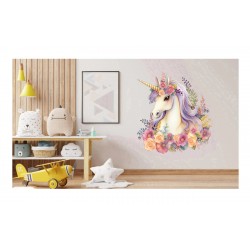 Sticker decorativ, Unicorn, Multicolor, 62 cm, 1287STK-3
