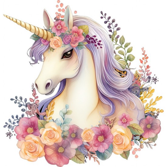 Sticker decorativ, Unicorn, Multicolor, 62 cm, 1287STK-3