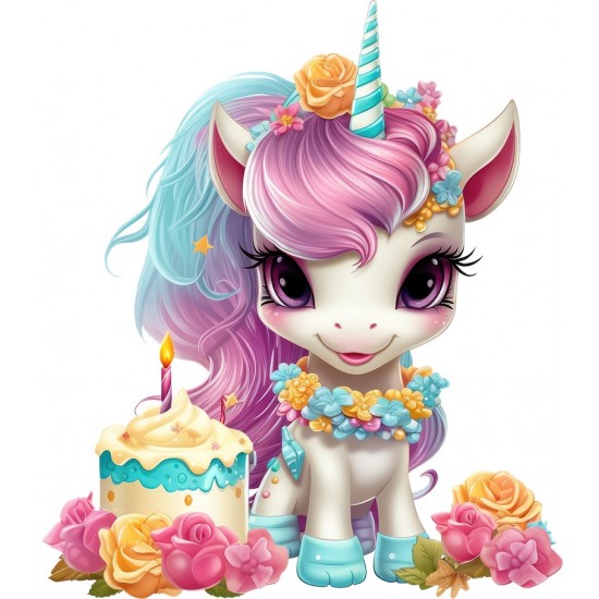 Sticker decorativ, Unicorn, Multicolor, 68 cm, 1333STK-1 Sticker decorativ, Unicorn, Multicolor, 68 cm, 1333STK-1