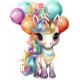 Sticker decorativ, Unicorn, Multicolor, 80 cm, 1333STK-2 Sticker decorativ, Unicorn, Multicolor, 80 cm, 1333STK-2