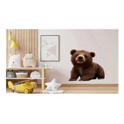 Sticker decorativ, Urs, Maro, 63 cm, 1217STK Sticker decorativ, Urs, Maro, 63 cm, 1217STK