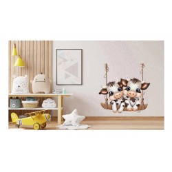 Sticker decorativ, Vacute, Alb, 63 cm, 1267STK-2