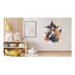 Sticker decorativ, Vrajitoare, Albastru, 69 cm, 1285STK-5