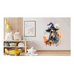 Sticker decorativ, Vrajitoare, Albastru, 76 cm, 1285STK-1