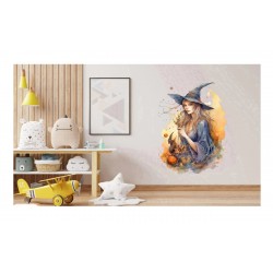 Sticker decorativ, Vrajitoare, Albastru, 82 cm, 1285STK