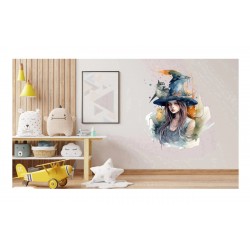 Sticker decorativ, Vrajitoare, Turcoaz, 77 cm, 1285STK-4