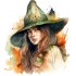Sticker decorativ, Vrajitoare, Verde, 68 cm, 1285STK-3
