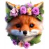 Sticker decorativ, Vulpe, Portocaliu, 70 cm, 1248STK