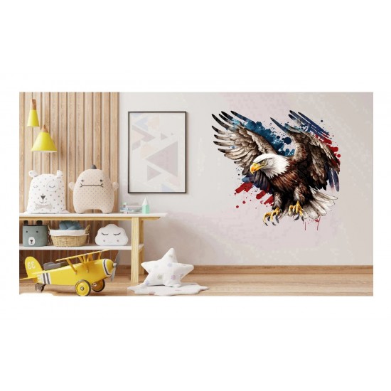 Sticker decorativ, Vultur American, Multicolor, 60 cm, 1270STK-5
