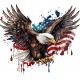 Sticker decorativ, Vultur American, Multicolor, 67 cm, 1270STK-2 Sticker decorativ, Vultur American, Multicolor, 67 cm, 1270STK-2