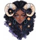 Sticker decorativ, Zodiac Capricorn, Negru, 1377STK-3 Sticker decorativ, Zodiac Capricorn, Negru, 1377STK-3