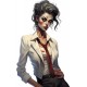 Sticker decorativ, Zombie, Waterproof, Alb, 90 cm, 1306STK-6