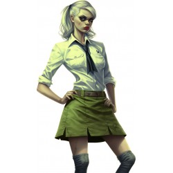 Sticker decorativ, Zombie, Waterproof, Verde, 90 cm, 1306STK-7