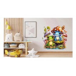 Sticker decorativ cu Broscute, Multicolor, 60 cm, 1200STK-2