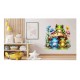 Sticker decorativ cu Broscute, Multicolor, 60 cm, 1200STK